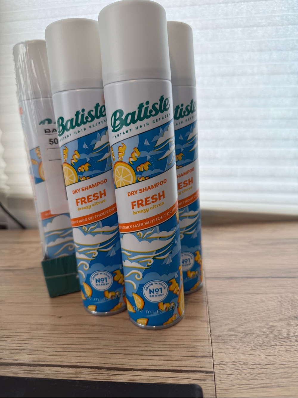 NEW 3PK -Batiste Fresh Dry Shampoo- breezy citrus